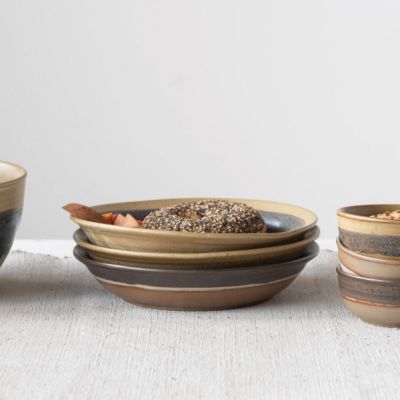 Reactive Glaze Stoneware Soup Bowl Set of 2