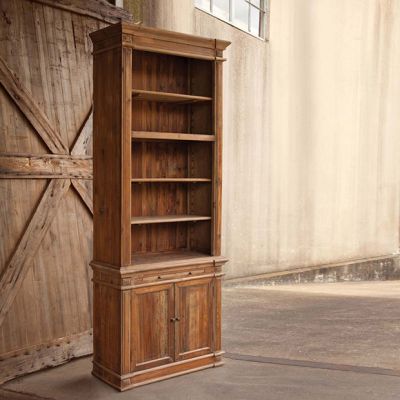 Reclaimed Pine Bookshelf Cabinet