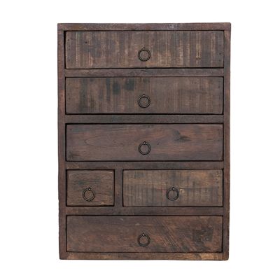 Reclaimed Wood 6 Drawer Storage Chest