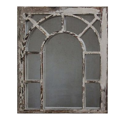 Reclaimed Wood Framed Palladium Wall Mirror