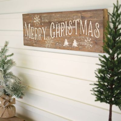 Reclaimed Wood Painted Merry Christmas Sign