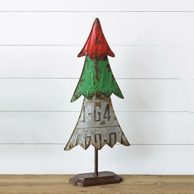 Recycled License Plate Tree