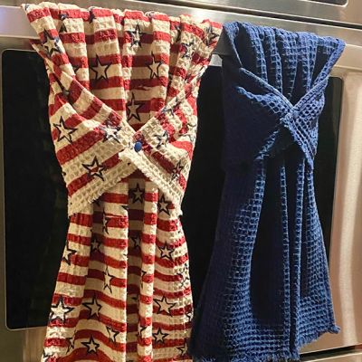 Red White Blue Kitchen Towel Set of 2