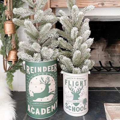Reindeer Academy Handled Bucket Set of 2