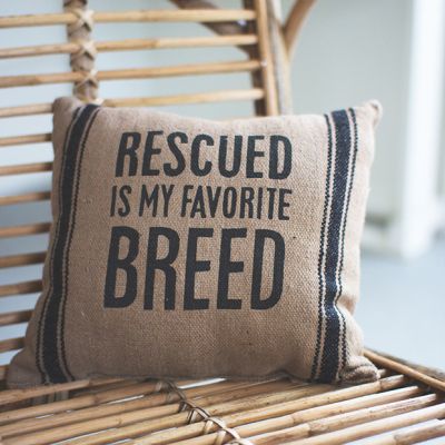 Rescued Is My Favorite Breed Accent Pillow
