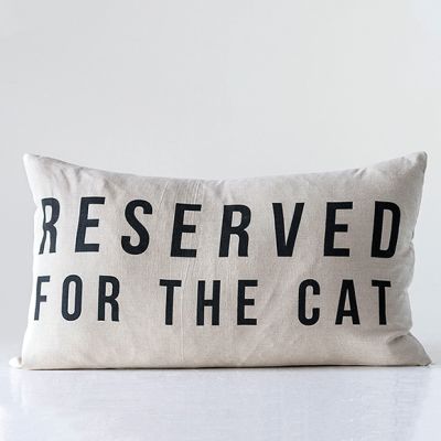 Reserved For The Cat Accent Pillow