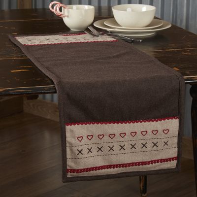 Reversible Heart and Cross Stitch Table Runner