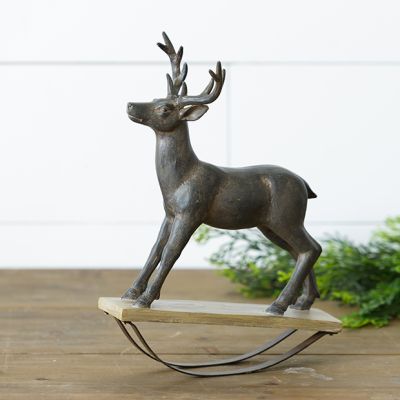 Rocking Deer Statue