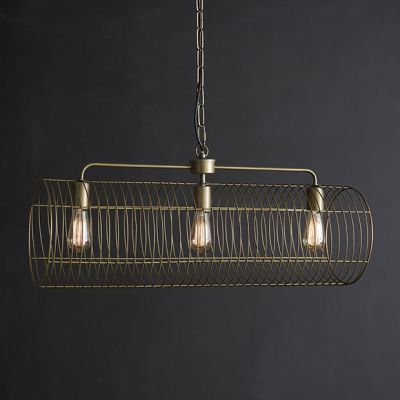 Rolled Wire 3 Bulb Pendant Light