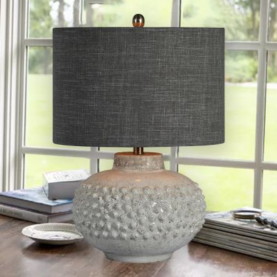 Round Hobnail Table Lamp