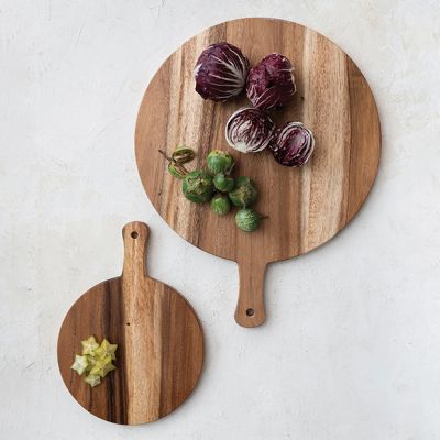 Round Wooden Paddle Serving Board