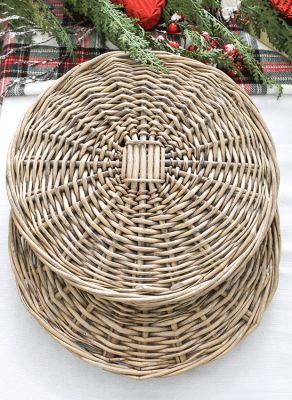 Round Woven Willow Placemat Set of 4
