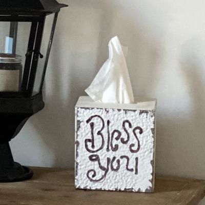 Rustic Bless You Tissue Box Cover