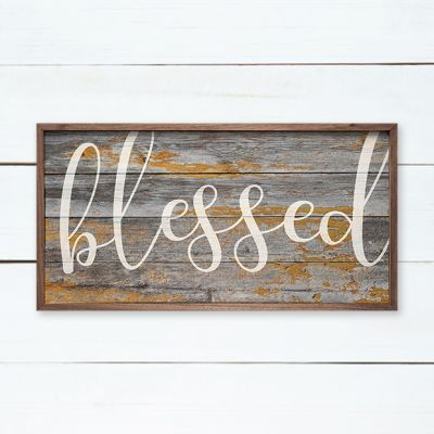 Rustic Blessed Wall Sign