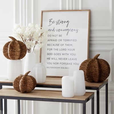 Rustic Charms Papyrus Reed Pumpkins Set of 3
