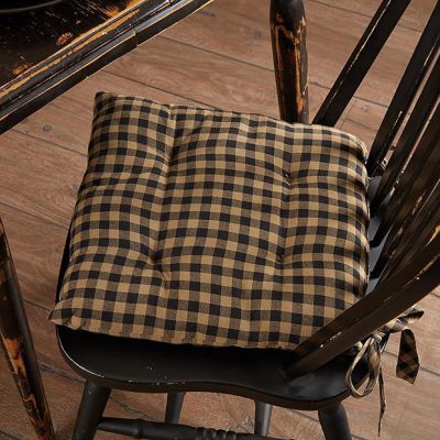 Rustic Check Chair Cushion