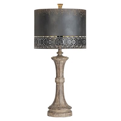 Rustic Chic Metal Shade Table Lamp