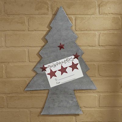 Rustic Christmas Tree Memo Board With Magnets
