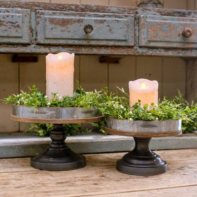 Rustic Compote Pedestal Display Stand