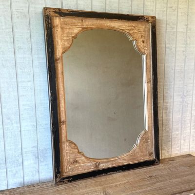 Rustic Elegance Aged Panel Mirror