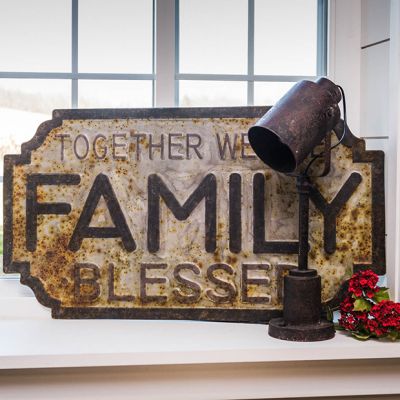 Rustic Family Blessed Wall Sign