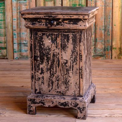 Rustic Farmhouse Accent Table Cabinet