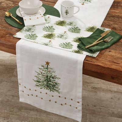 Rustic Farmhouse Christmas Trees Placemat Set of 4