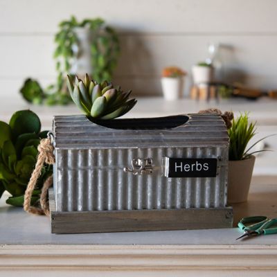 Rustic Farmhouse Herb Planter Box
