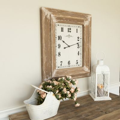 Rustic Farmhouse Wood Framed Wall Clock