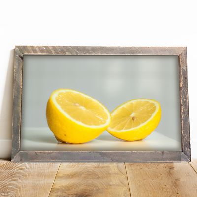 Rustic Framed Fresh Lemons Wall Art