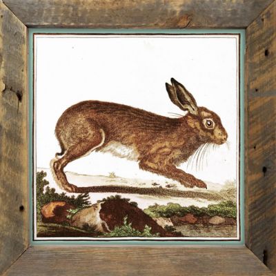 Rustic Framed Vintage Brown Bunny Wall Art
