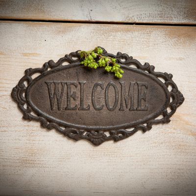 Rustic Iron Welcome Sign