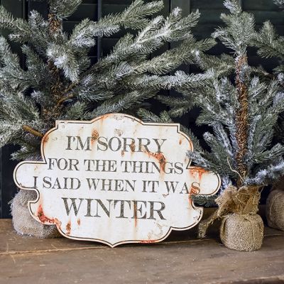 Rustic Metal Holiday Sign