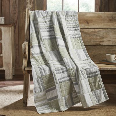 Rustic Patchwork Quilted Throw