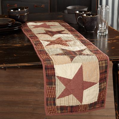 Rustic Patchwork Star Table Runner