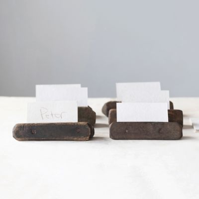 Rustic Place Card Holder Set of 12