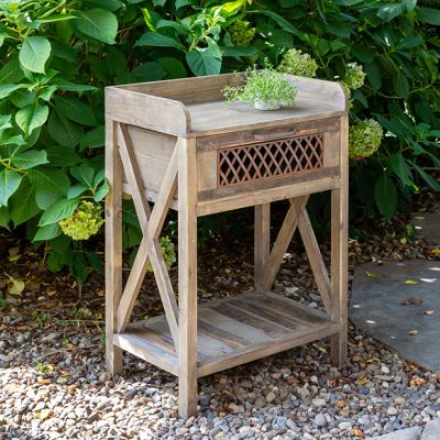 Rustic Potting Bench Table