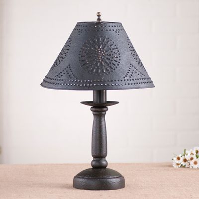 Rustic Punched Tin Accent Lamp