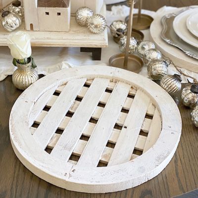 Rustic Round Charger Set of 4
