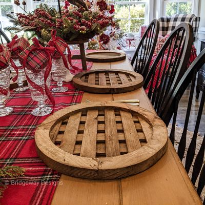 Rustic Round Charger Plate 