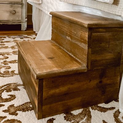 Rustic Stair Stepping Stool