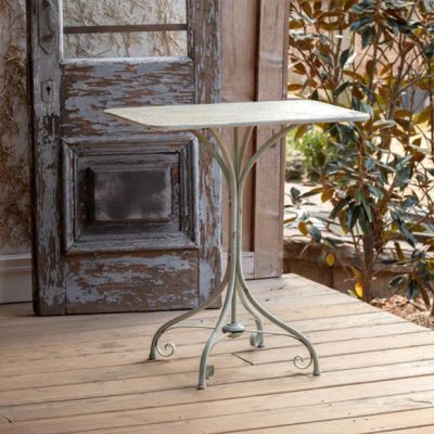 Rustic White Washed Porch Table