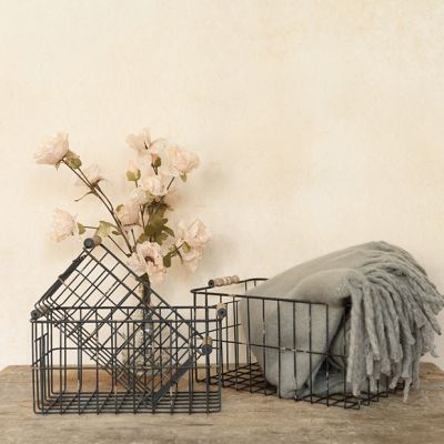 Rustic Wire Basket Set of 3