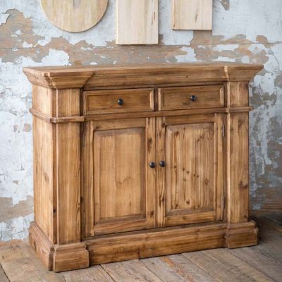 Rustic Wood Console Cabinet