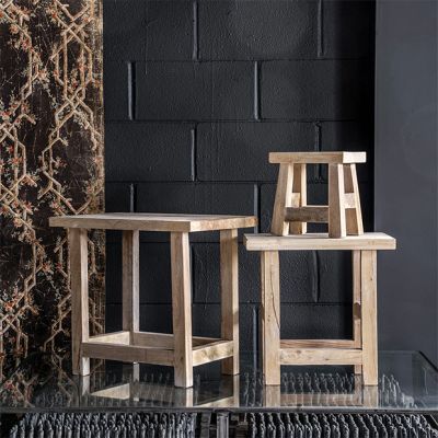 Rustic Woodworkers Nesting Table Set of 3