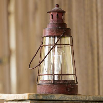 Rusty Farmhouse LED Lantern