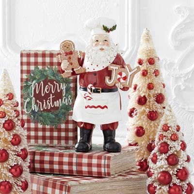 Santa Chef with Cookies Figurine