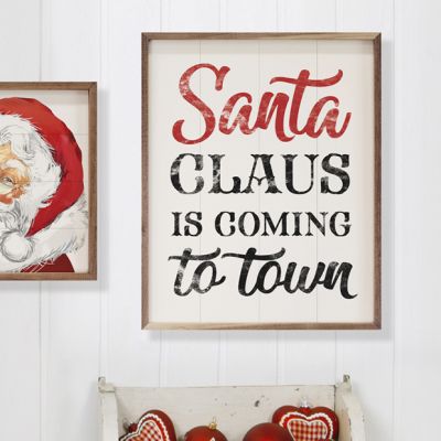Santa Claus Is Coming to Town Wood Wall Art