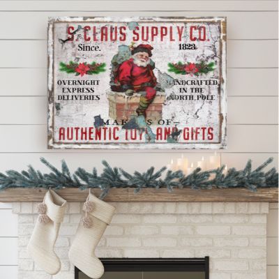Santa Claus Supply Canvas Sign