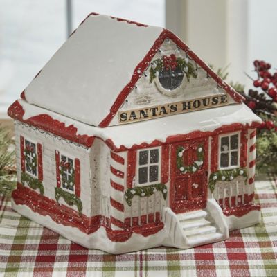 Santas House Cookie Jar